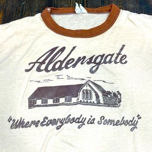 Vintage Aldensgate “where everybody is somebody “ Ringer T Size Adult Large